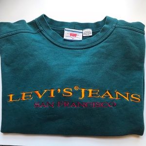 green Levi’s vintage embroidered crewneck